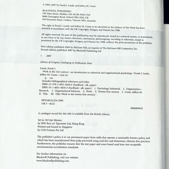 Work in the 21st Century An Introduction to Industrial Organizational Psychology - Picture 5 of 8